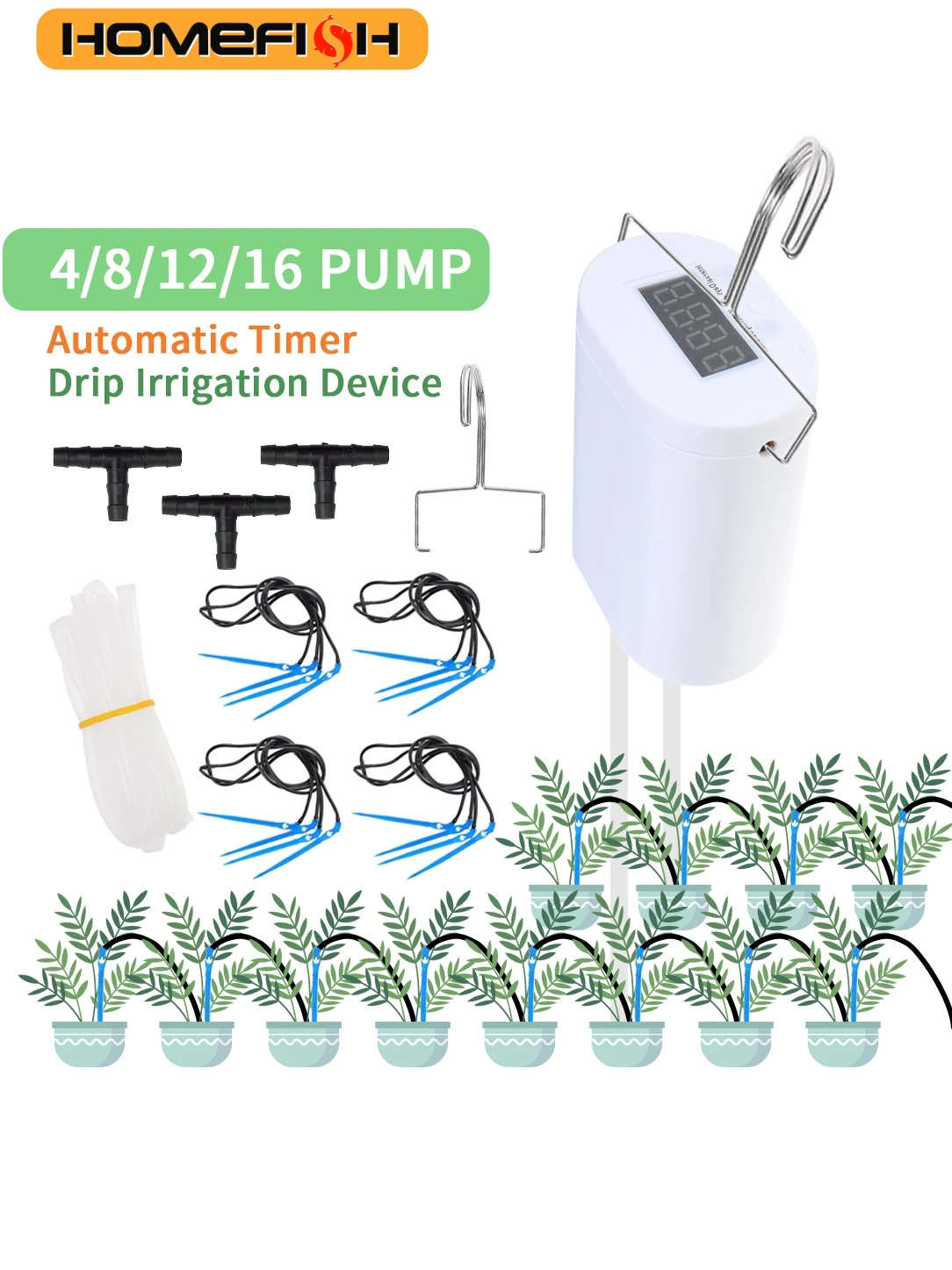 Gardening Tools Kit For Home Garden - HOMEFISH Automatico Pianta Fiore Pompa di