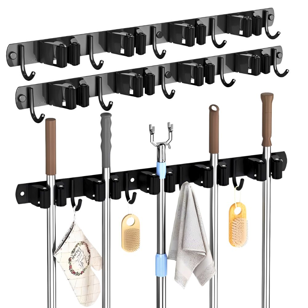 Gardening Tools Rack - 1 porta-mop da parete multiuso per