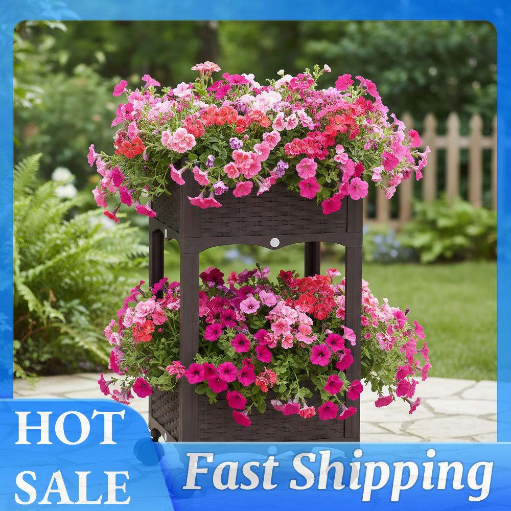Raised Bed Planter Box - Fioriera rialzata con ruote per piante
