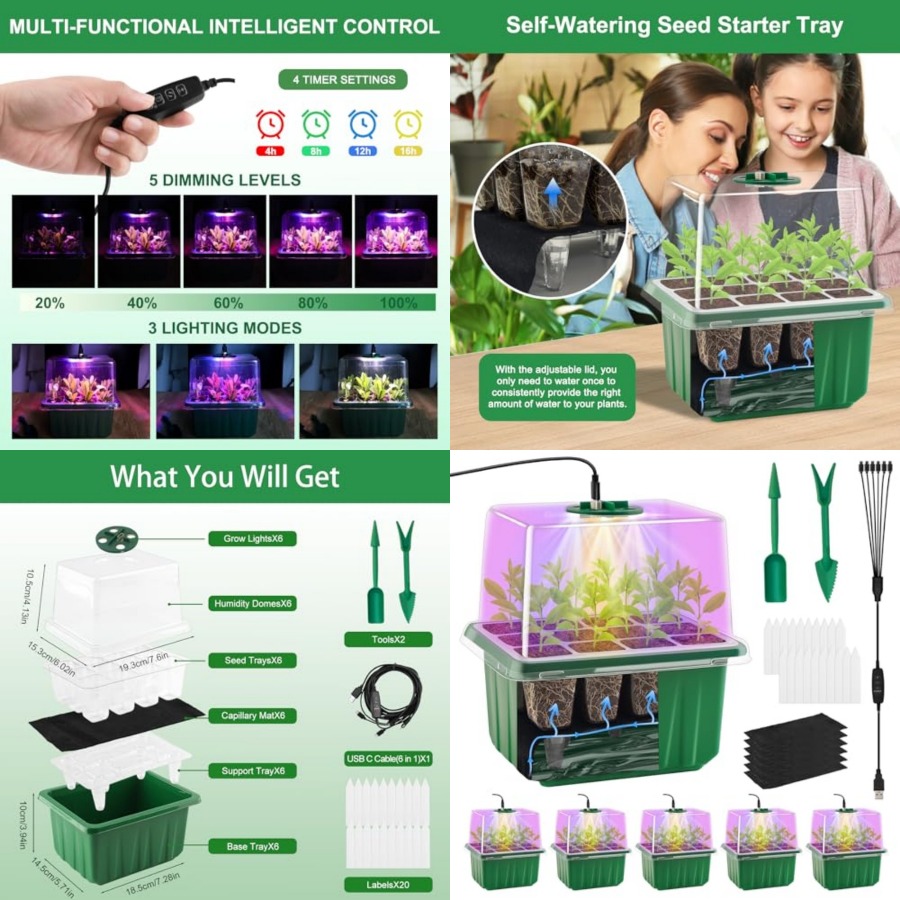 Greenhouse Mini Indoor - Kit di Avviamento per Semi con
