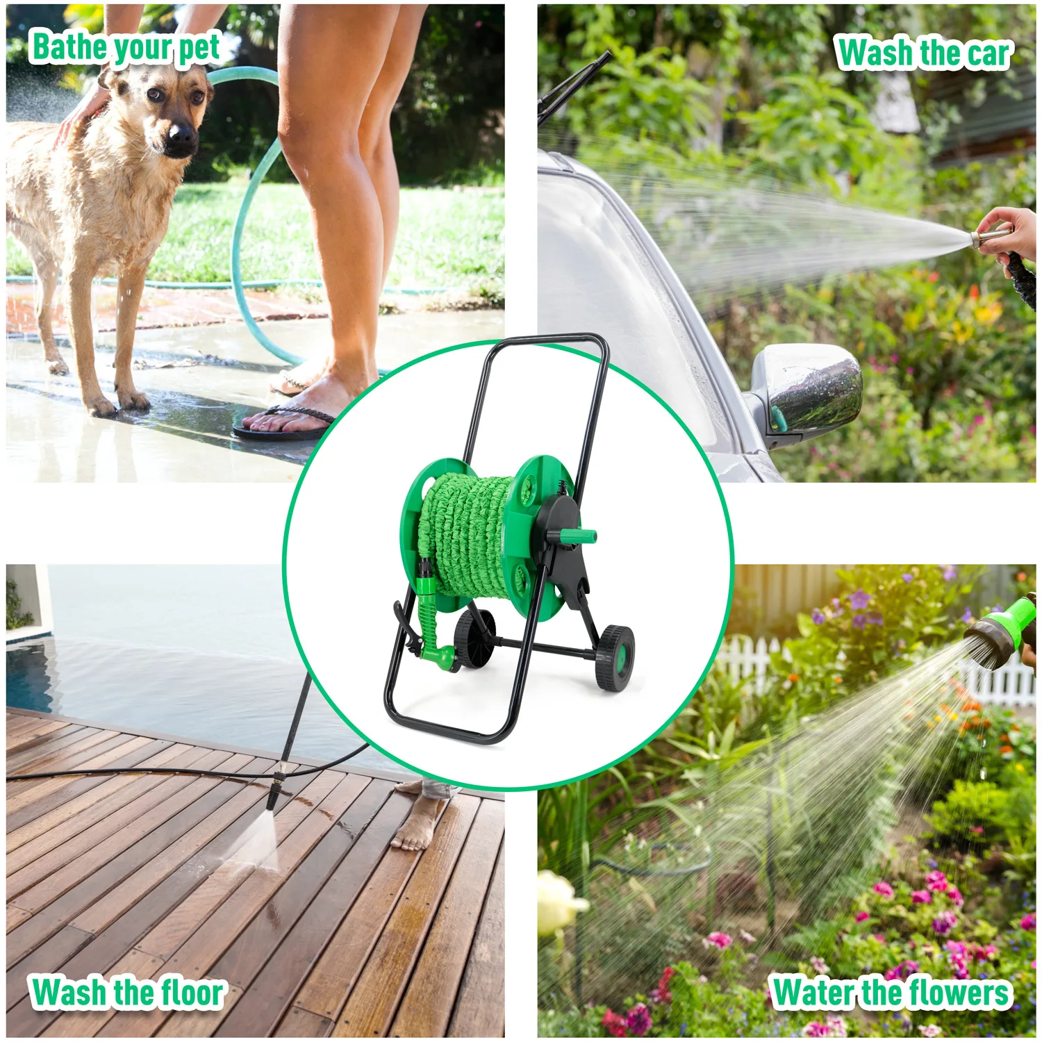Gardening Tools Rack - Avvolgitubo Premium per Attrezzi da Giardino,