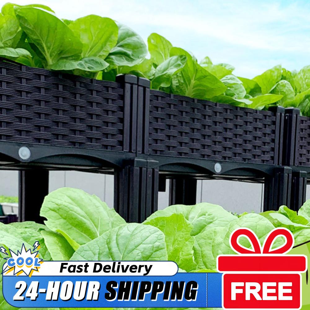 Raised Bed Planter Box - Fioriera Rialzata in Plastica con Gambe,