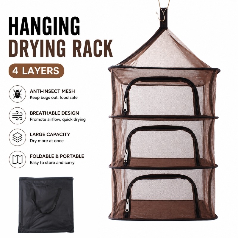 Garden Netting Cover - Rete Multi-Livello per Essiccazione con Cerniera