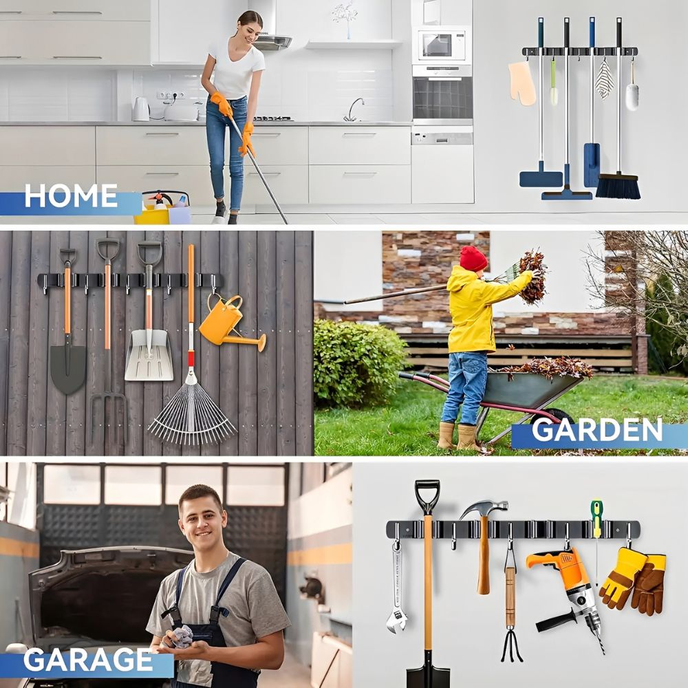 1 porta-mop da parete multiuso - Gardening Tools Rack recensione e prezzo
