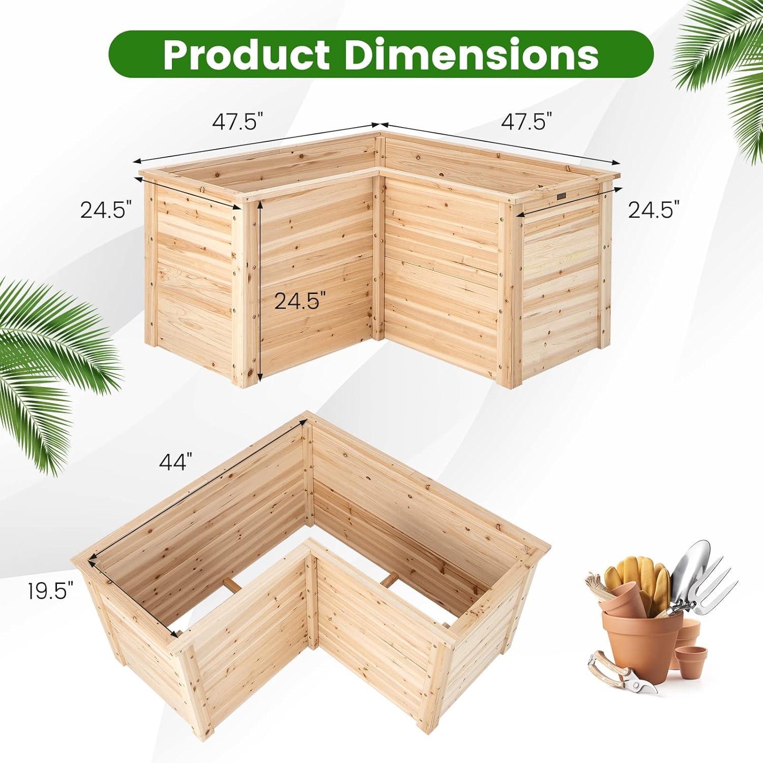 Fioriera Rialzata in Legno, 12 - Raised Bed Planter Box recensione e prezzo