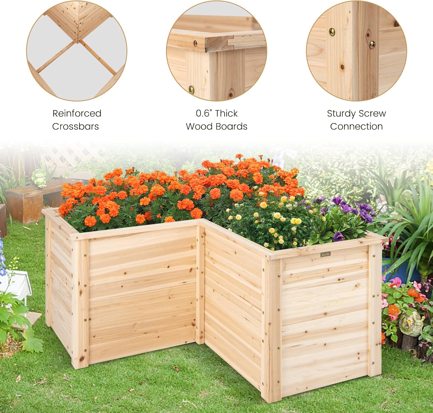 Fioriera Rialzata in Legno, 12 - Raised Bed Planter Box recensione e prezzo