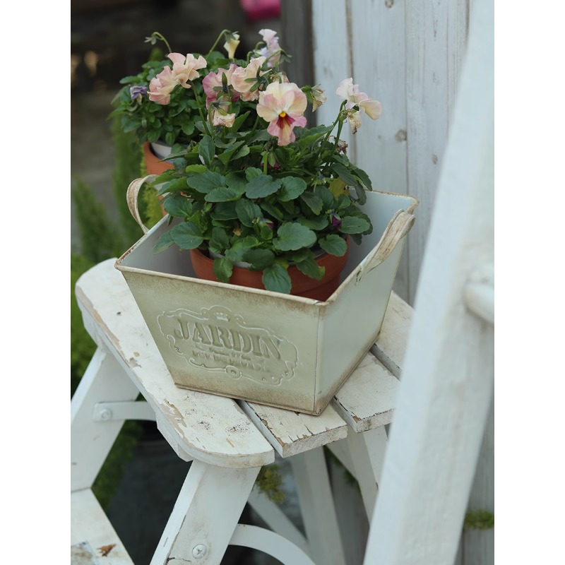 Vaso da fiori vintage in latta - Gardening Tools English recensione e prezzo
