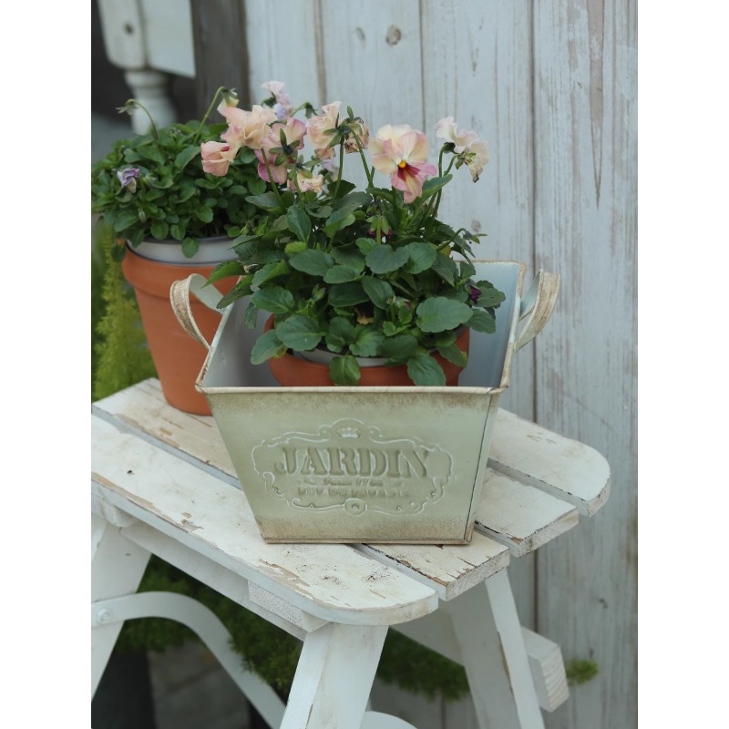 Vaso da fiori vintage in latta - Gardening Tools English recensione e prezzo