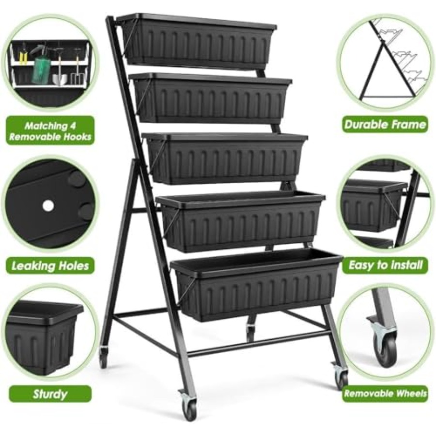 Set di 2 Fioriere Verticali Ri - Raised Bed Planter Box recensione e prezzo