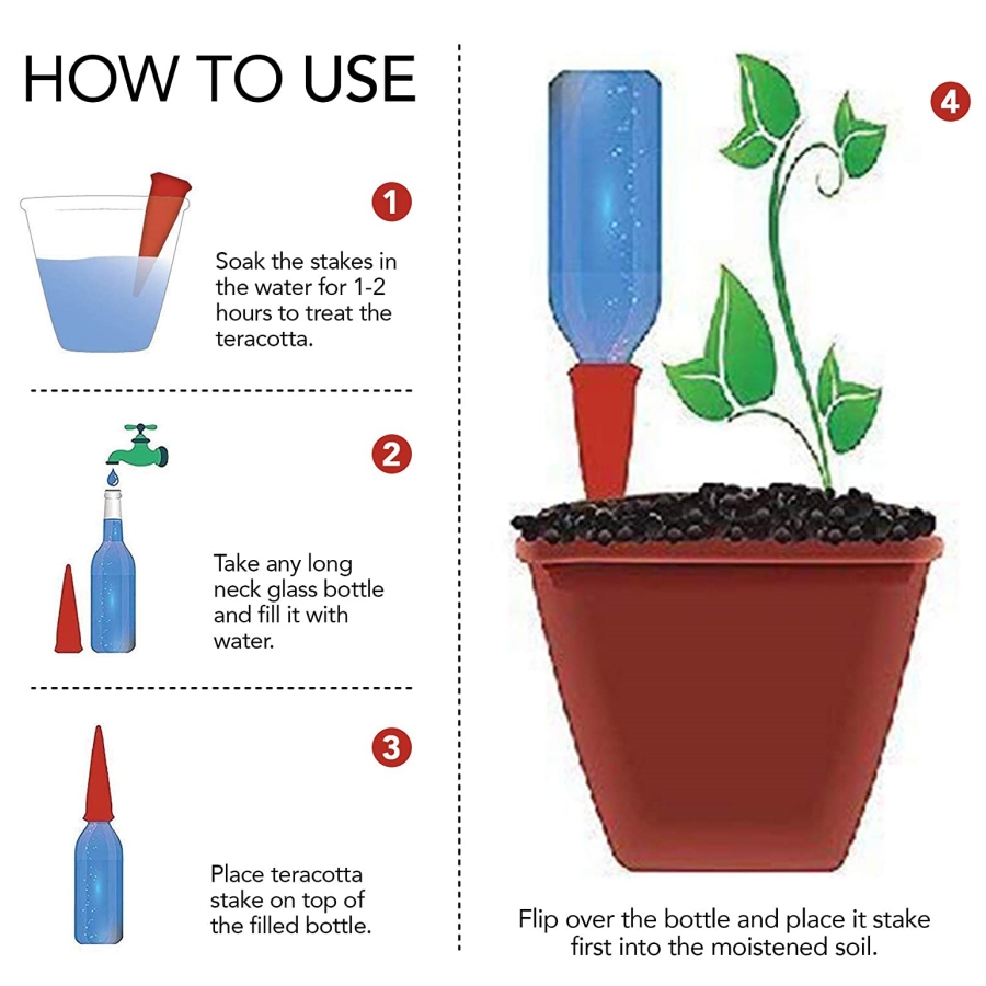 8 punte di terracotta con irri - Gardening Tools Kit For Home Garden recensione e prezzo